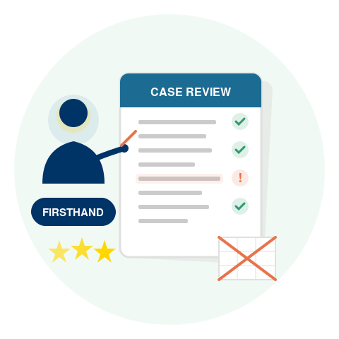 Experience-driven reviews icon