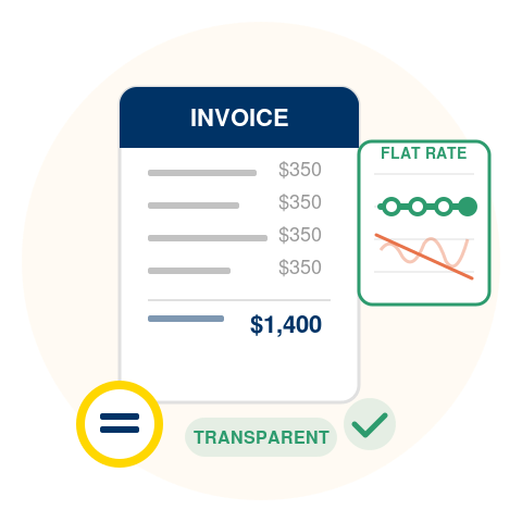 Flat-rate pricing icon